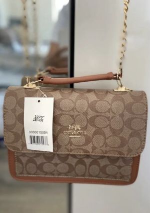 Coac_h Handbag Klare Crossbody in Blocked Signature Canvas With folding 191