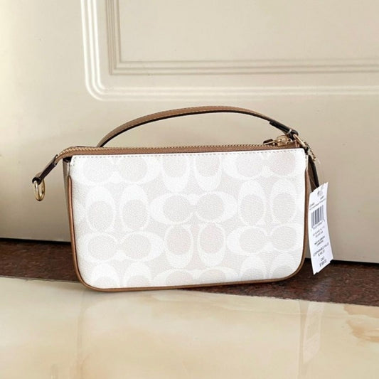Coach_Nolita_19_Wht-Ap_Brown_With_OriginalBox_DustCover_ChainBelt_PearlCharm