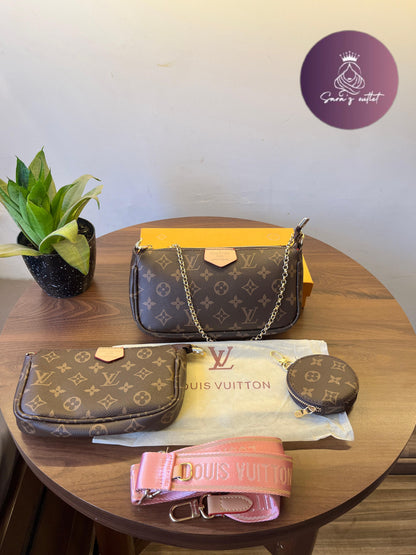 LV Pochette Pink Belt
