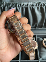 MK Parker Black Dial Rose Gold