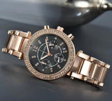 MK Parker Black Dial Rose Gold