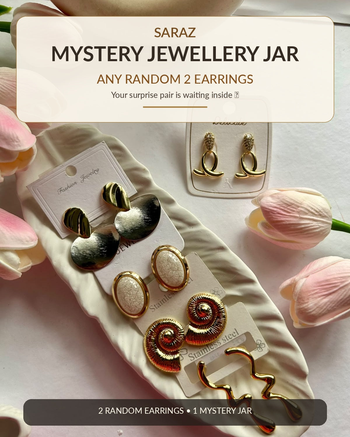 Saraz Mystery Jewellery Jar — Vintage Watch Edition (₹3,700+ Value)